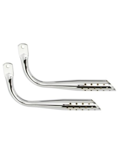 Muffler Oblique W/Holes Chrome.